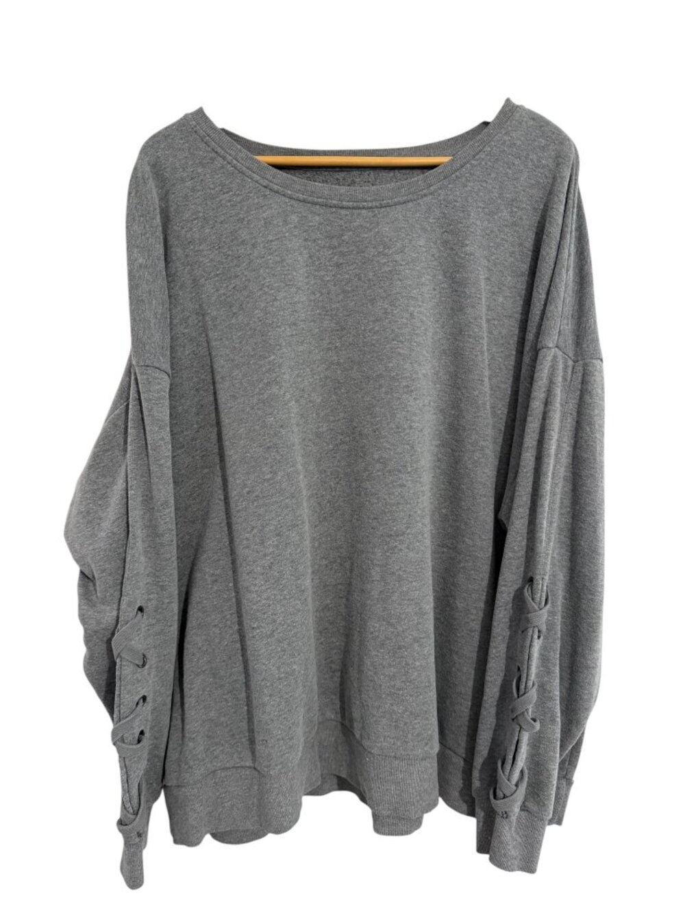 4/$20🧡 George Grey Oversized Lace Up Sleeve Sweatshirt 4X